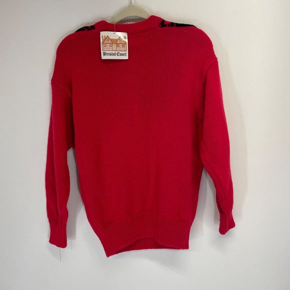 NWT VIntage bristol court chunky floral sweater large - Picture 5 of 6